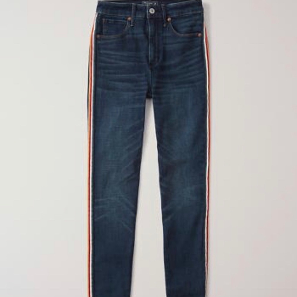 Abercrombie & Fitch side stripe jeans